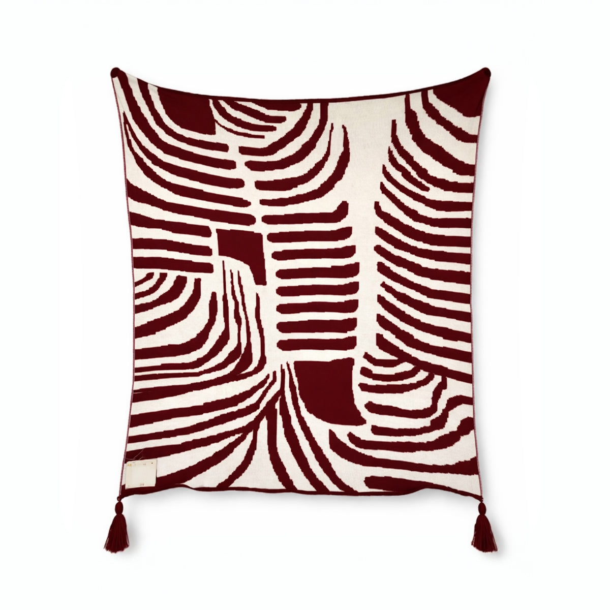 Ruhe Throw Burgundy(double sided design)