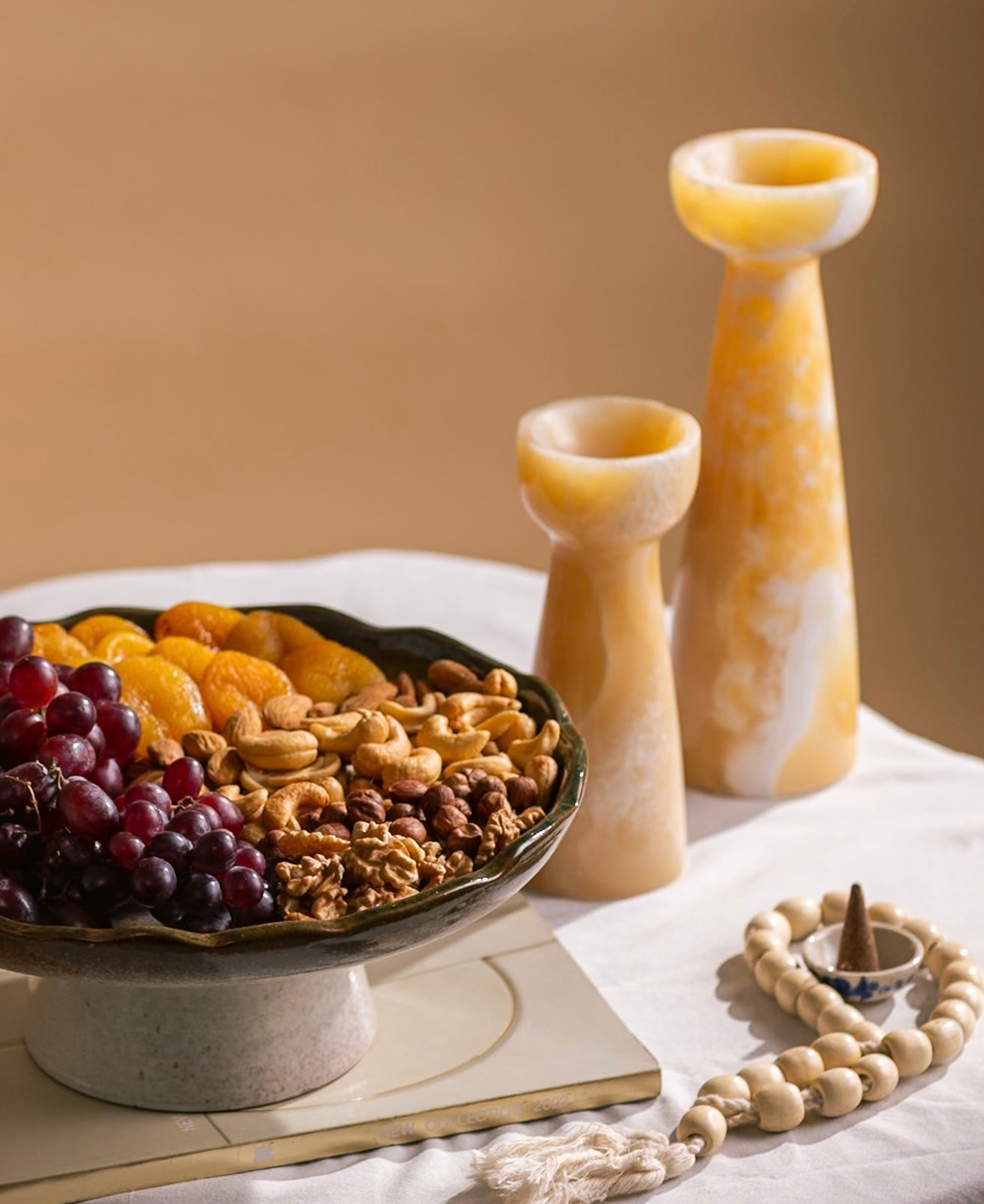 Layali Alabaster Candleholders