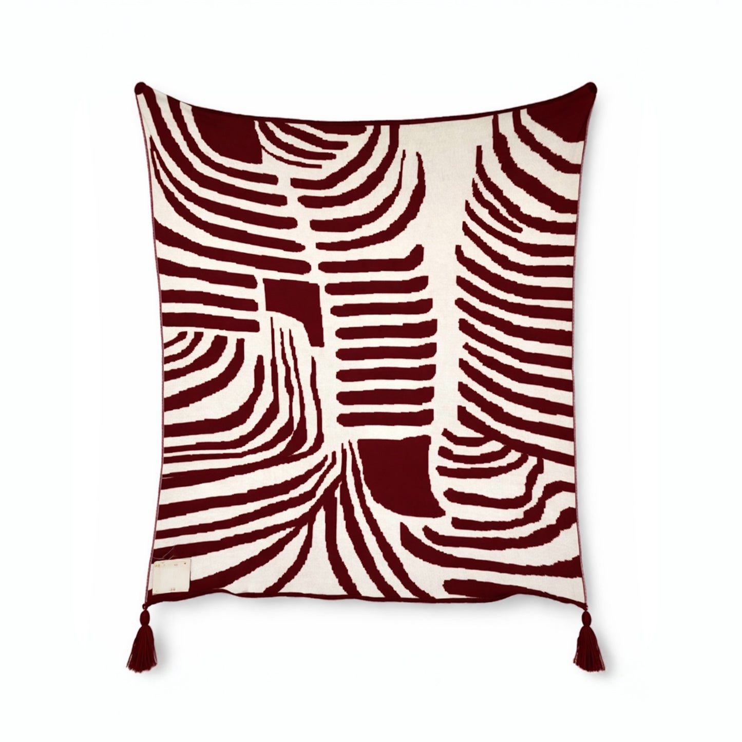 Ruhe Throw Burgundy(double sided design)