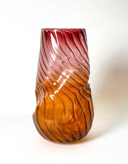 Sunset Amber Vase