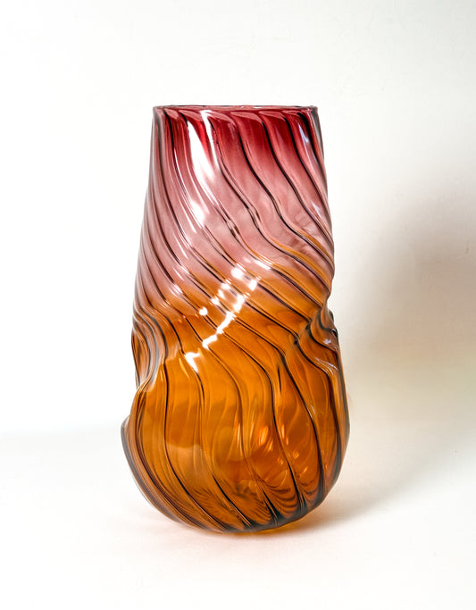 Sunset Amber Vase
