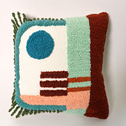 Celeste Cushion(punch-needle line)