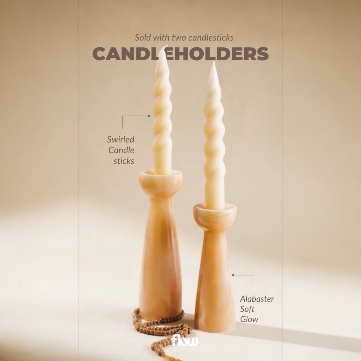 Layali Alabaster Candleholders