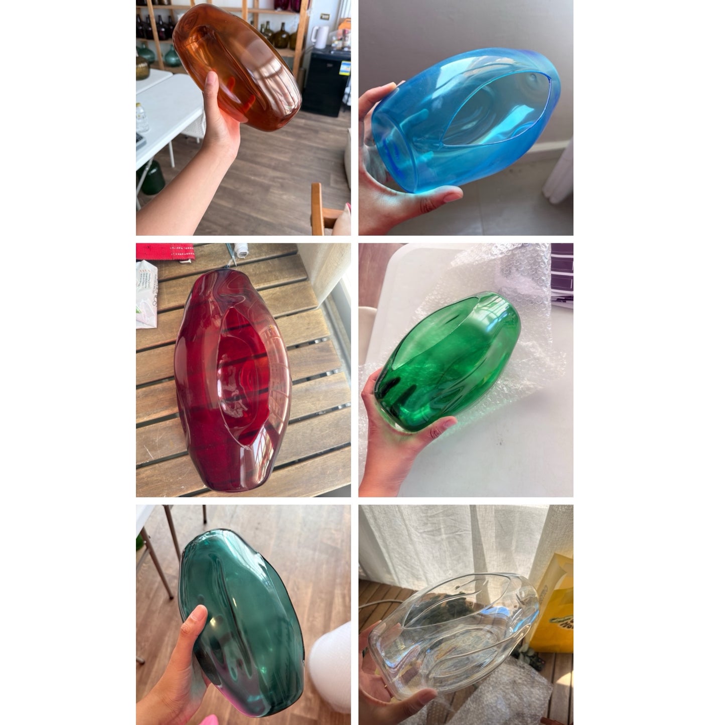 Pebble Glass Tissue Box(colors available)