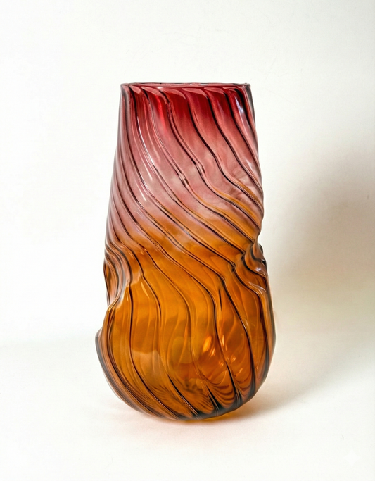 Sunset Amber Vase