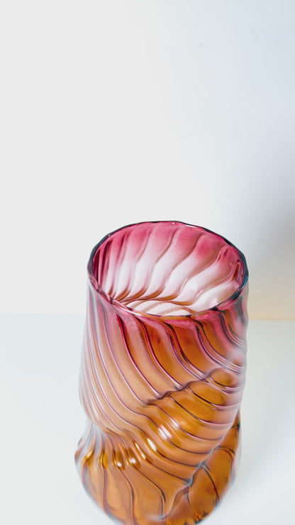 Sunset Amber Vase